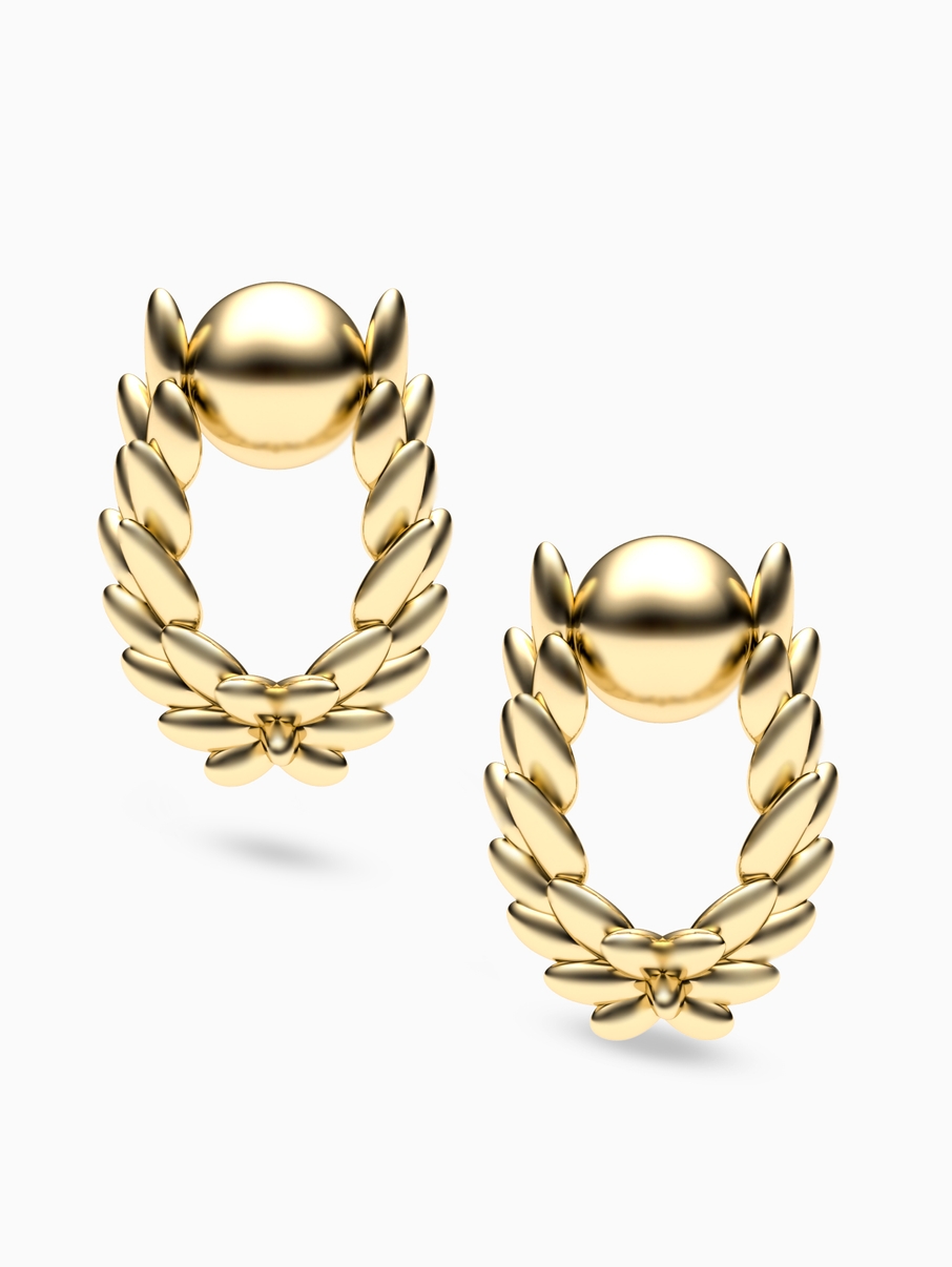 Laurel Leaf earrings
 008
