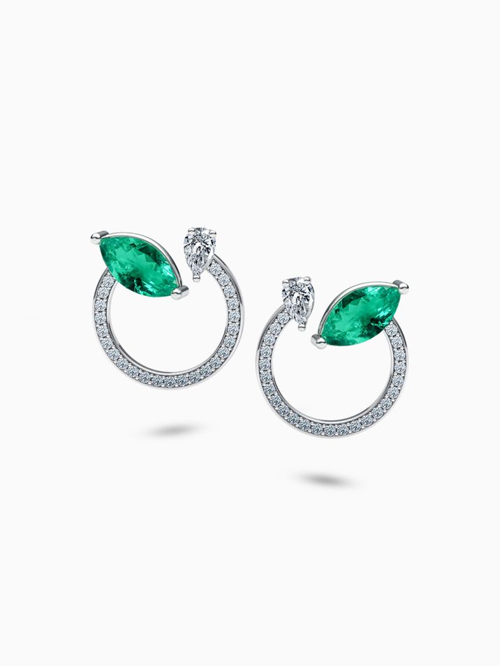 Emerald - earrings 002