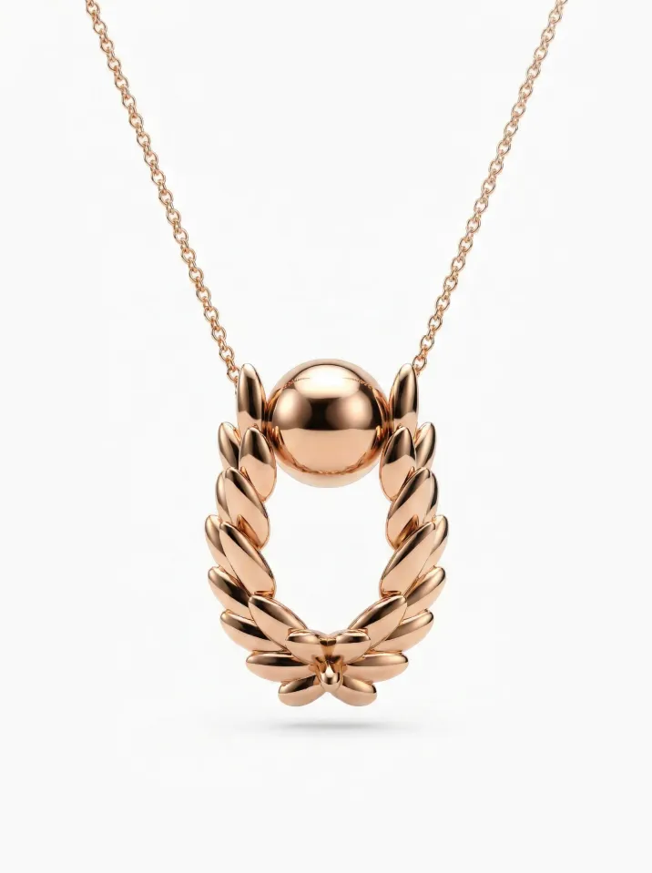 Náhrdelník červené zlato z kolekce Vavříny KORBIČKA