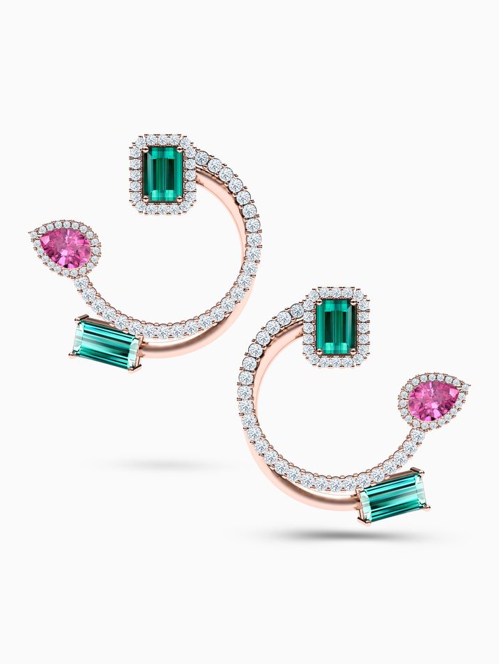 Turmalíny, diamanty SI1/E