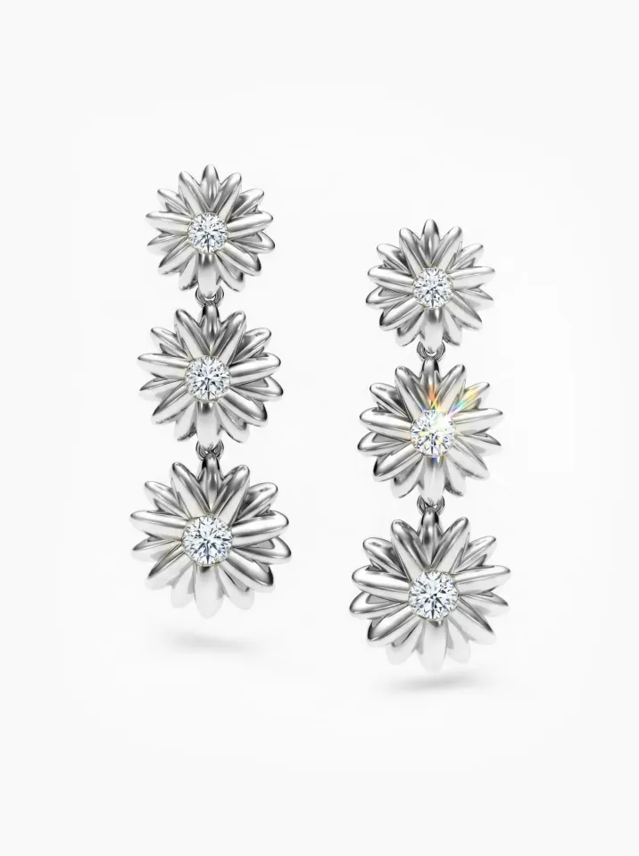 Náušnice bílé zlato z kolekce Vavříny KORBIČKA