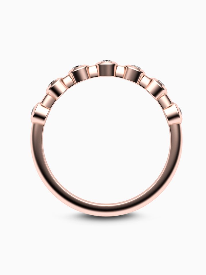 Prsten červené zlato s přírodními diamanty SI1