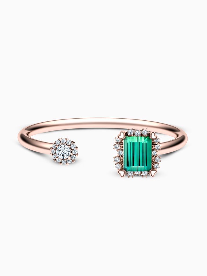 Tourmaline, diamond SI1/E