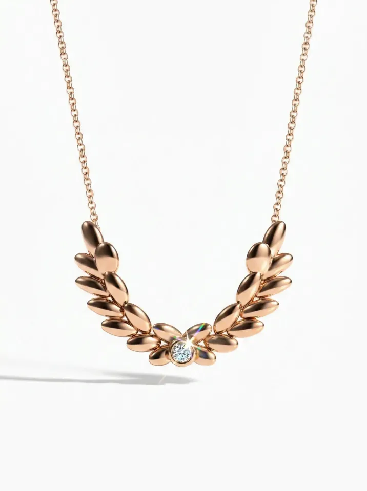 Náhrdelník červené zlato z kolekce Vavříny KORBIČKA
