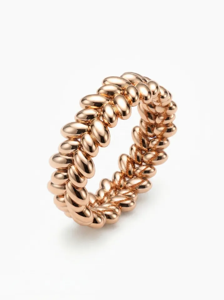 Prsten červené zlato z kolekce Vavříny KORBIČKA