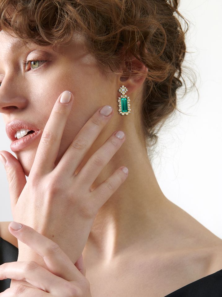 Tourmaline, diamond SI1/E