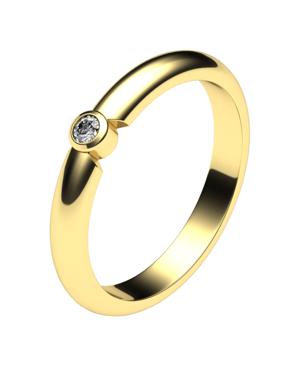 Dámsky svadobný prsteň BASIC 037