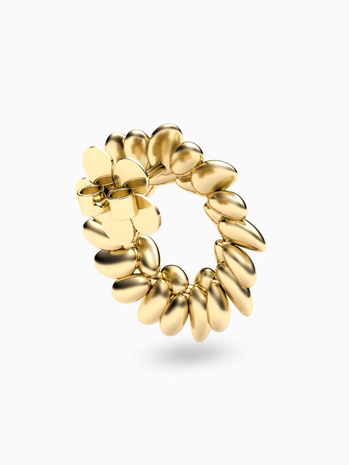 Náušnice žluté zlato KORBIČKA