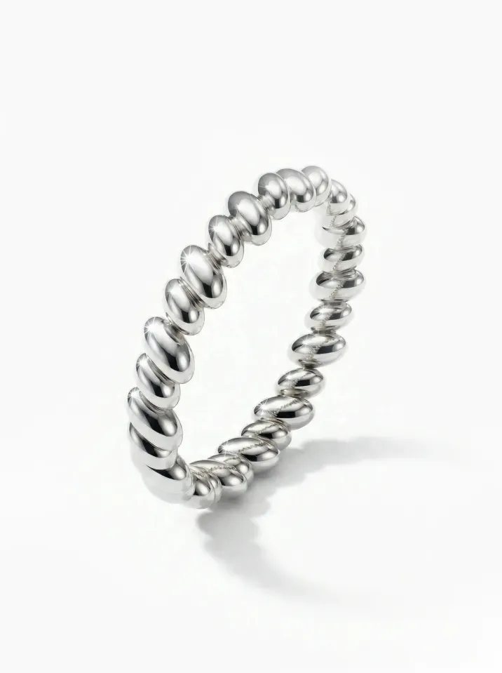 Minimalistický prsteň z bieleho zlata z kolekcie Vavříny KORBIČKA