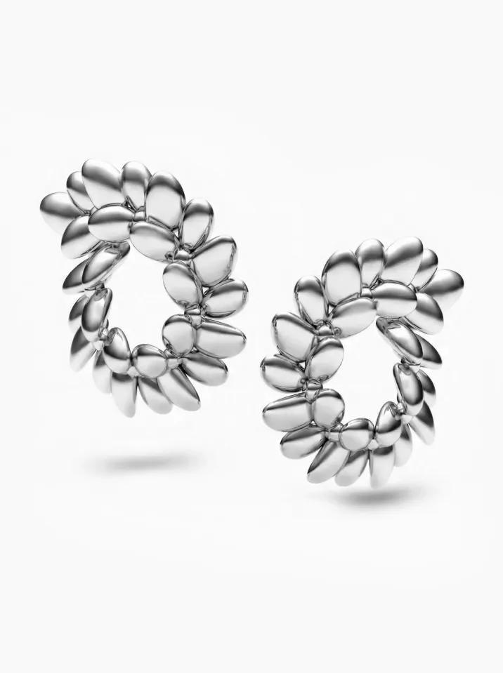 Náušnice bílé zlato z kolekce Vavříny KORBIČKA