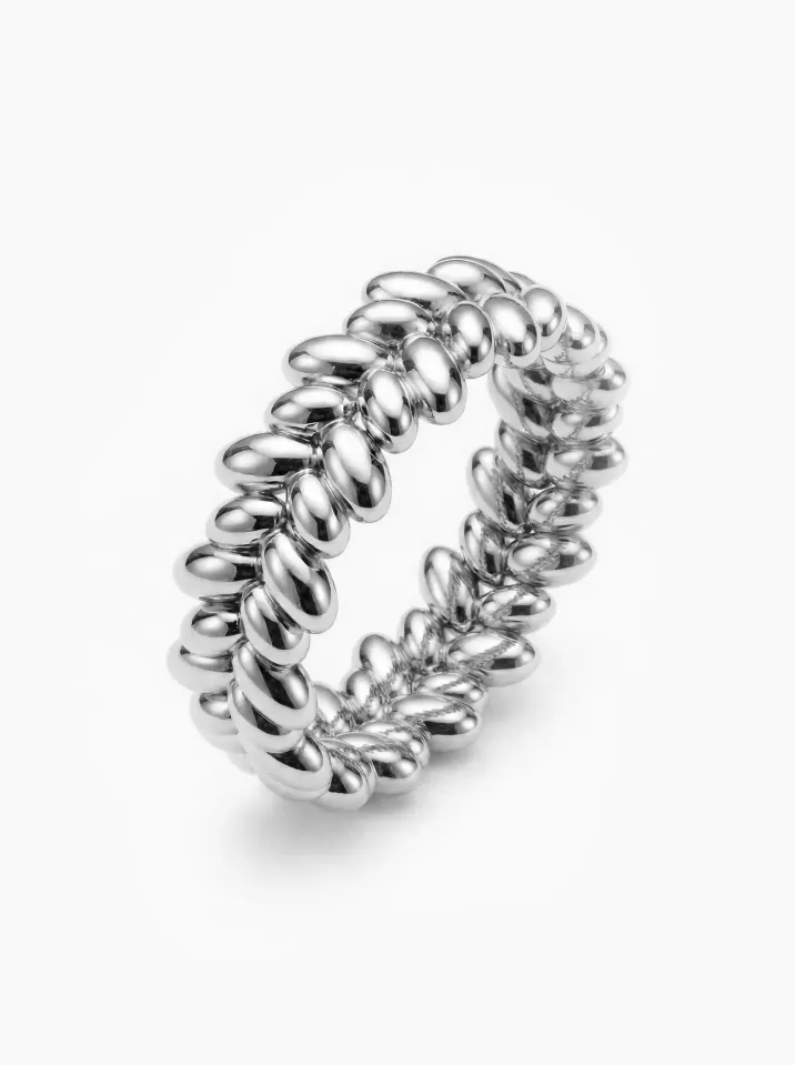 PRSTEŇ Z BIELEHO ZLATA Z KOLEKCIE VAVŘÍNY KORBIČKA