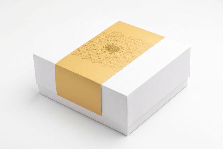 Dárková porcelánová souprava s konvičkou a cukřenkou Goldfinger