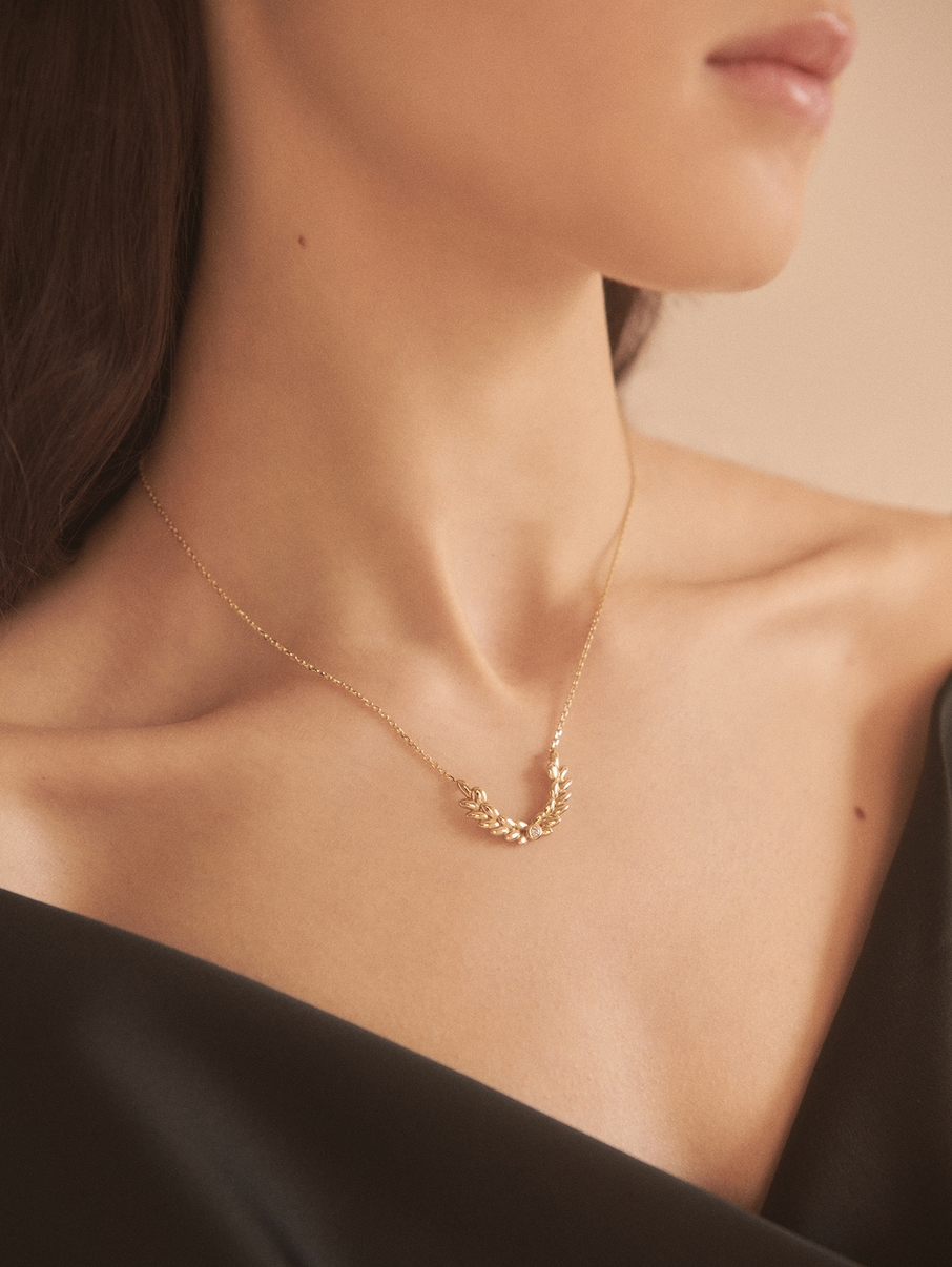 Laurel Leaf necklace
 003