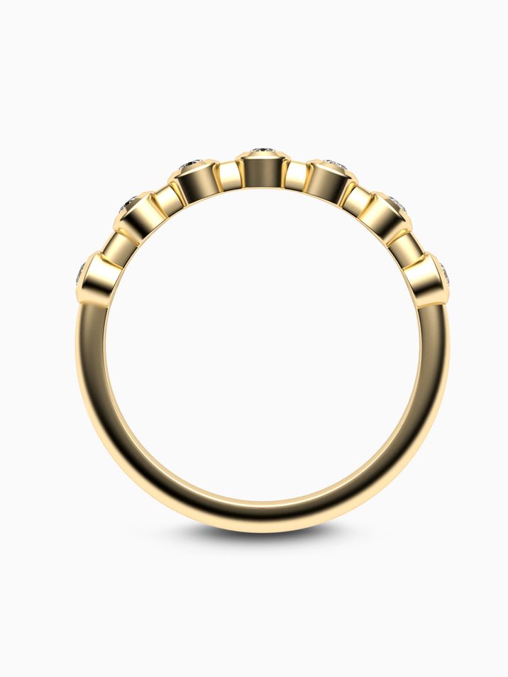 Prsten žluté zlato s přírodními diamanty SI1