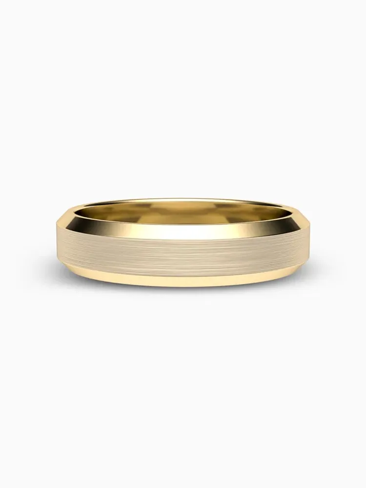 KORBIČKA Snubný prsteň pánsky_luxusný matný povrch so lesklou skosenou hranou prsteňa