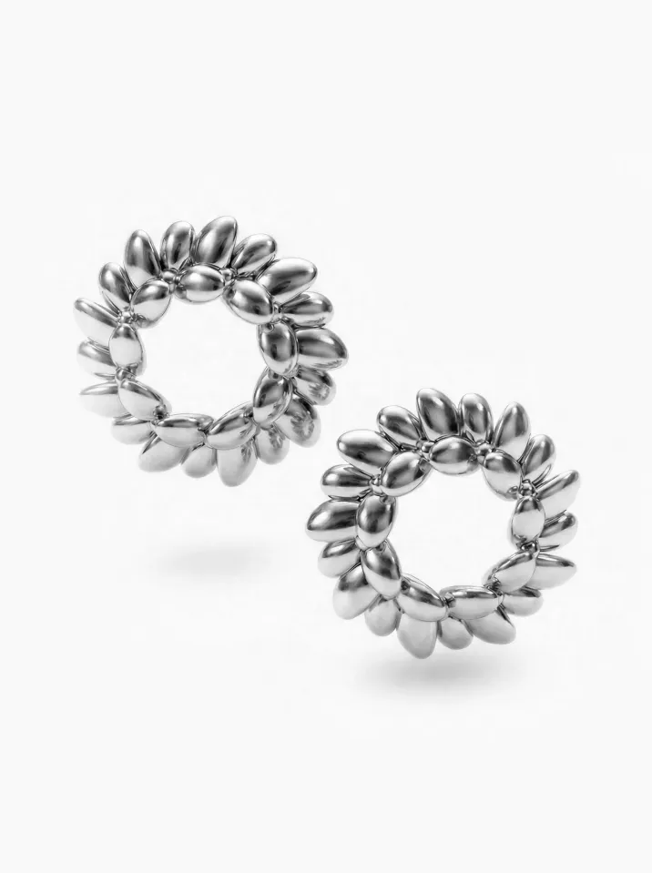 Náušnice bílé zlato z kolekce Vavříny KORBIČKA