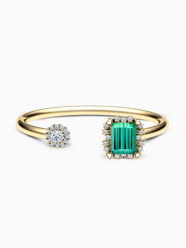 Tourmaline, diamond SI1/E