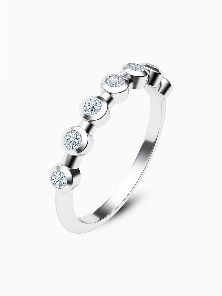 Prsten bílé zlato s přírodními diamanty SI1