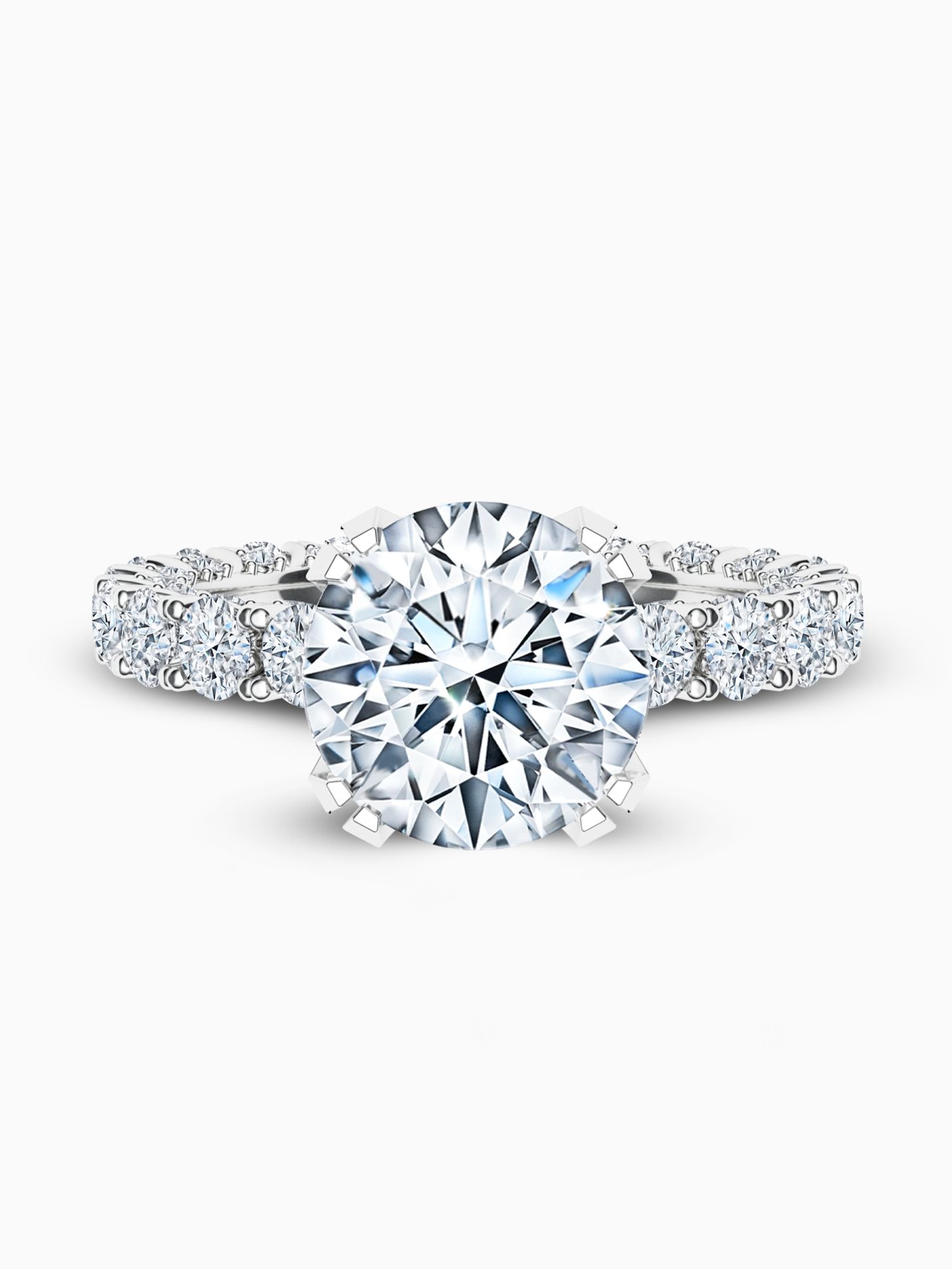 Perimeter Ring Gold ring with large stone and small perimeter stones | Korbička