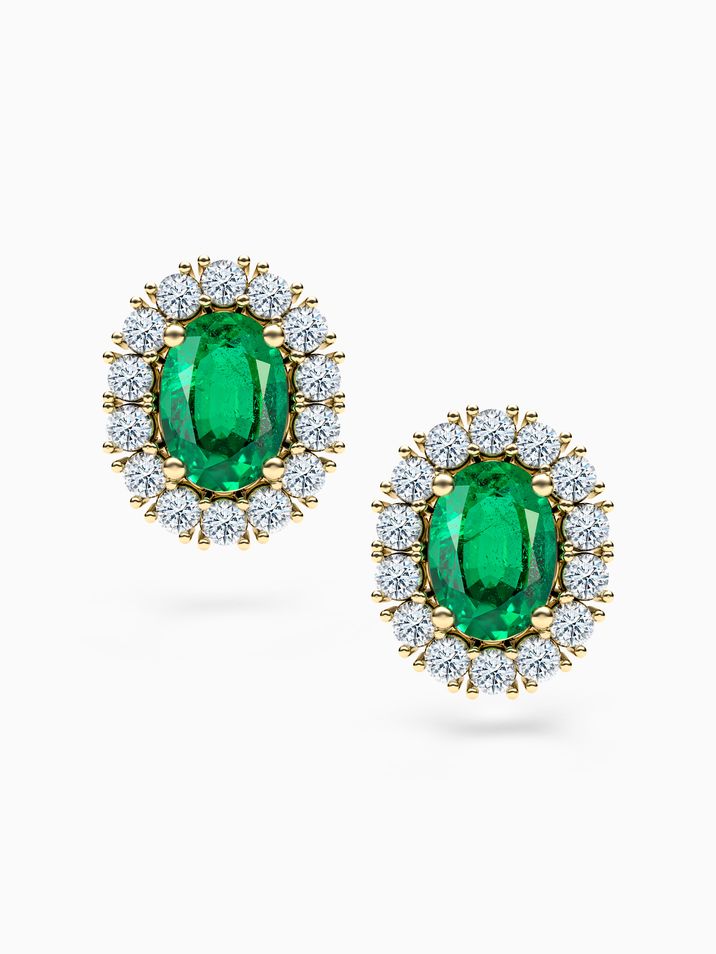 Emerald, diamond SI1/E