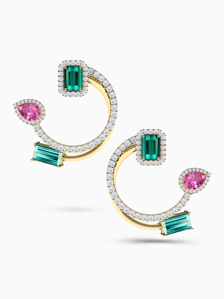 Turmalíny, diamanty SI1/E