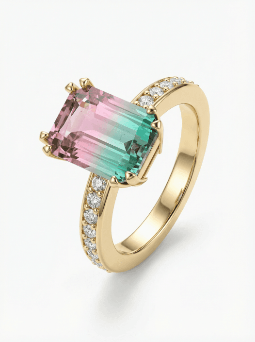 Zlatý prsten s turmalínem