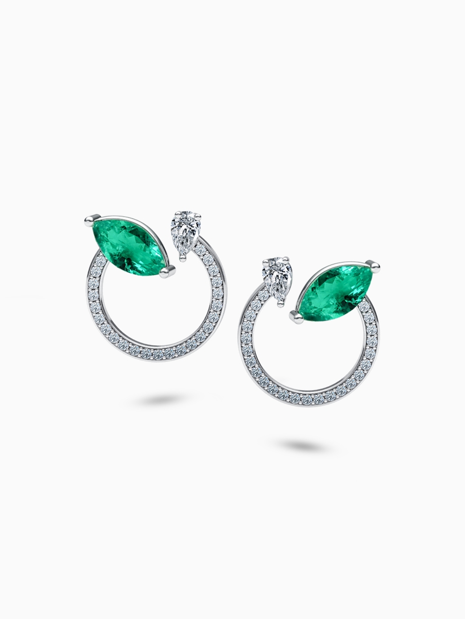 Emerald - earrings 002